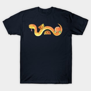 Watercolor Citrus Orange Snake T-Shirt